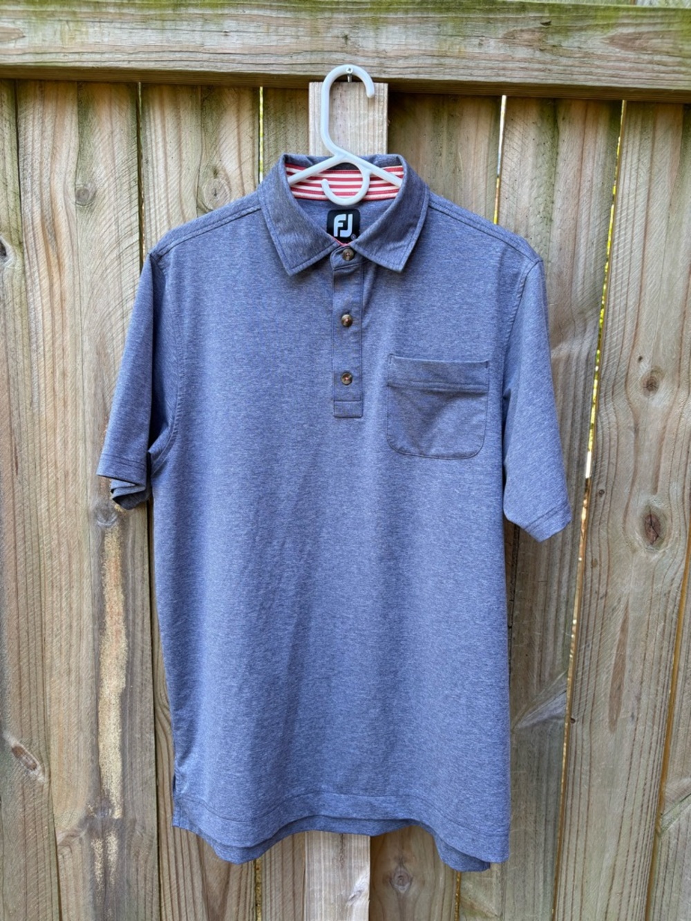 FootJoy Men's Blue/Gray Heather Golf Polo